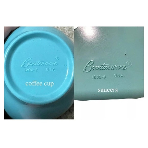 Boontonware Dinnerware Setting 5pc Place Setting Vintage "Belle" Turquoise 1 Set - Picture 9 of 9